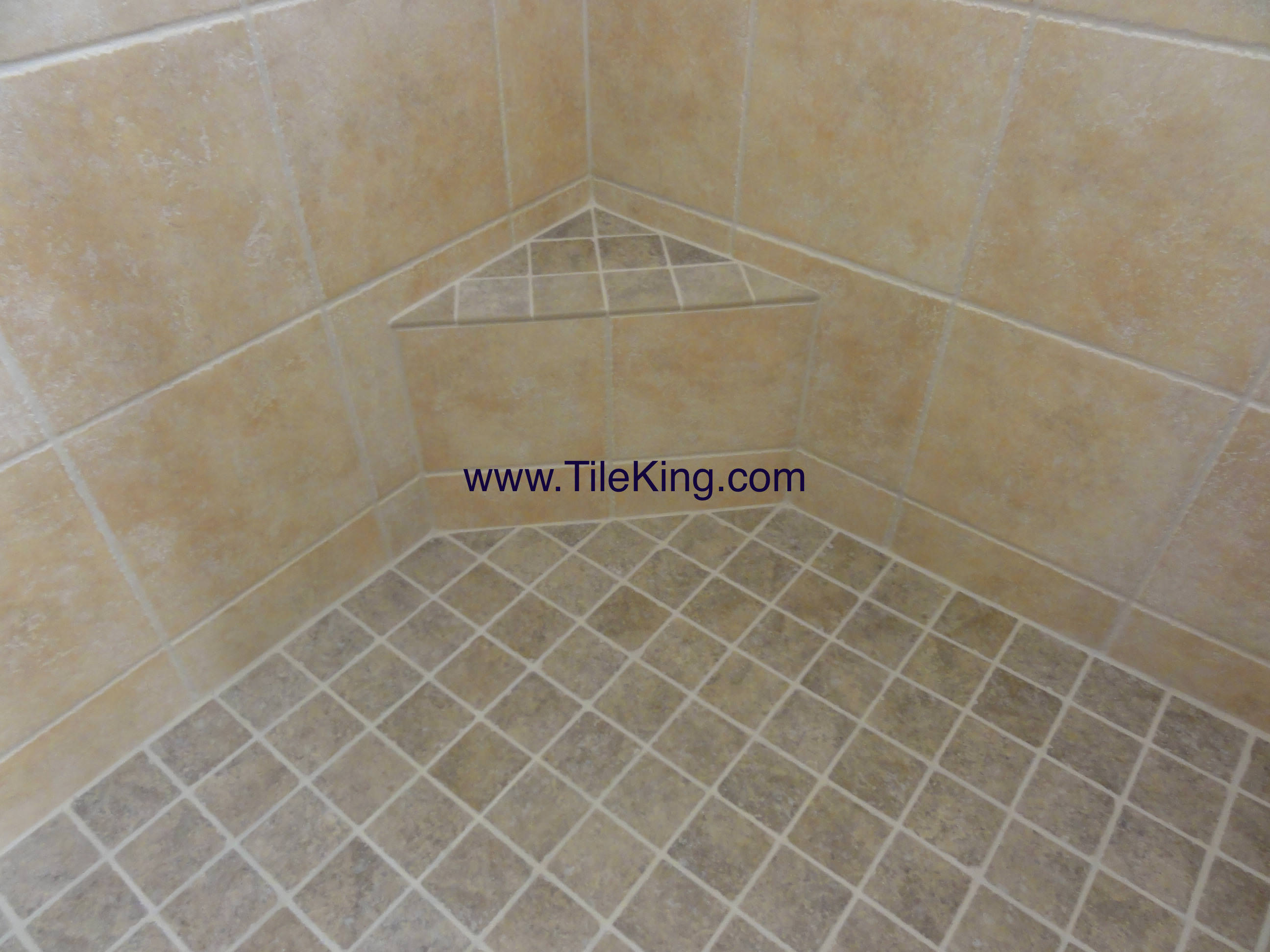 Travertine Shower After Cleaning & Sealing