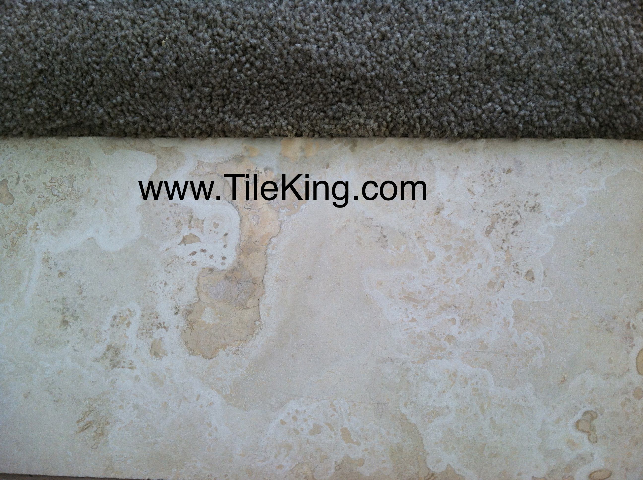 travertine cracked and broken after repairs